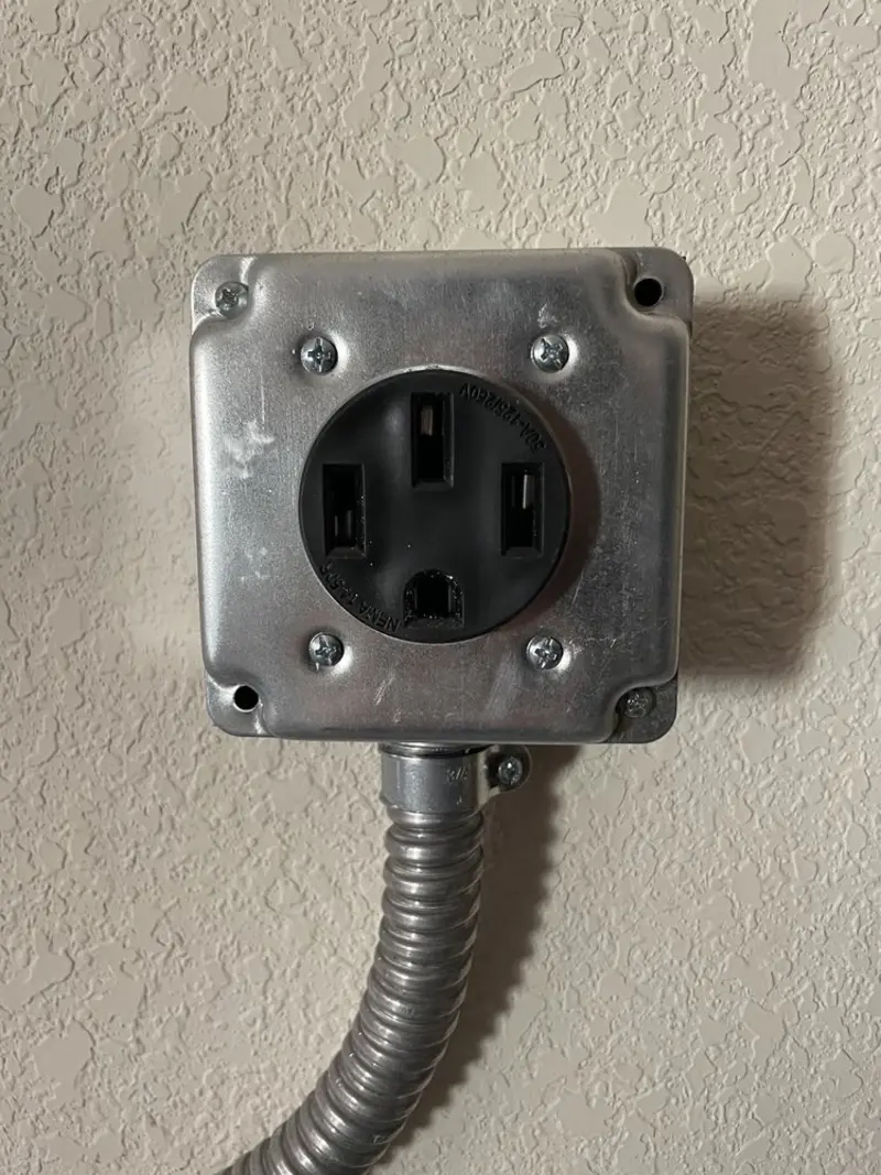 NEMA 14-50 outlet installed for Electrical Panel Upgrade in Attalla